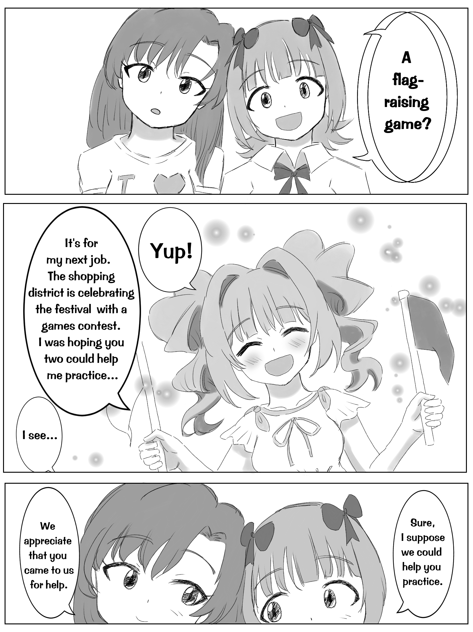 THE iDOLM@STER - Haruka and Chihaya Help Yayoi with Her Lesson (Doujinshi)